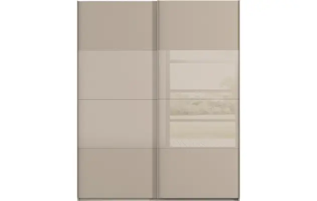 Goossens kledingkast finca combi glans mat glas bruin hoogwaardig meubelplaat - 8244429-{merk}-finca-combi-sts-bruin-schuifdeuren-01